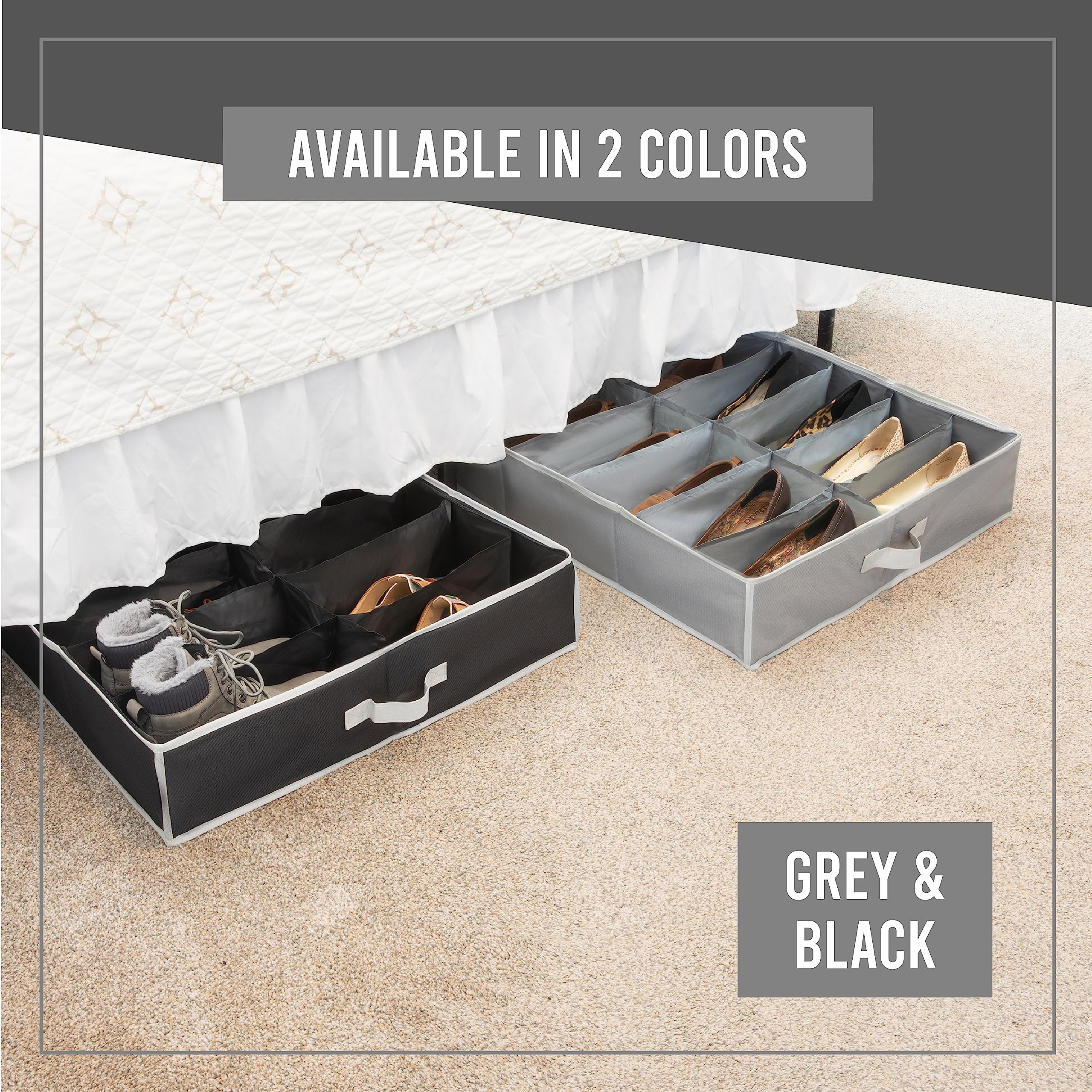 HOLDN’ STORAGE organisateur ouvert avec chaussures pour visualiser la capacité utile