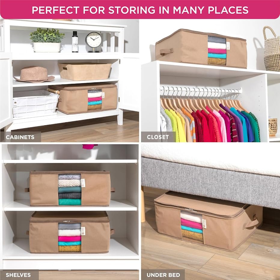 HOLDN’ STORAGE sac glissé sous lit illustrant gain d’espace optimal