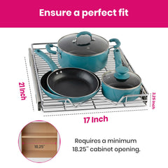HOLDN’ STORAGE tiroir sorti montrant accès total aux casseroles et ustensiles