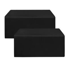 HolidayIdeas nappe ajustée noire face avant pour table soignée