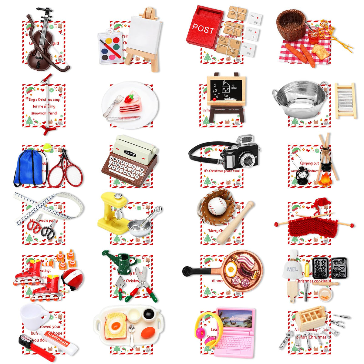 Hollowfly boîte du calendrier visible, emballage cadeau élégant et pratique