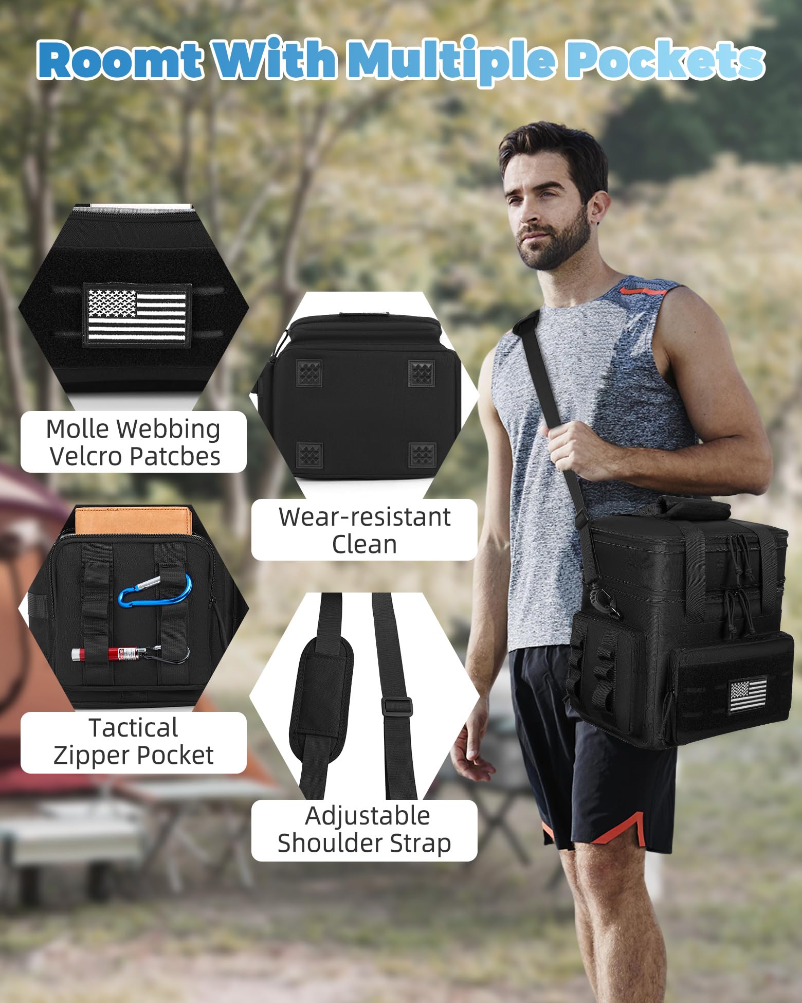 holuxer poche latérale en filet stabilise bouteille et petits objets