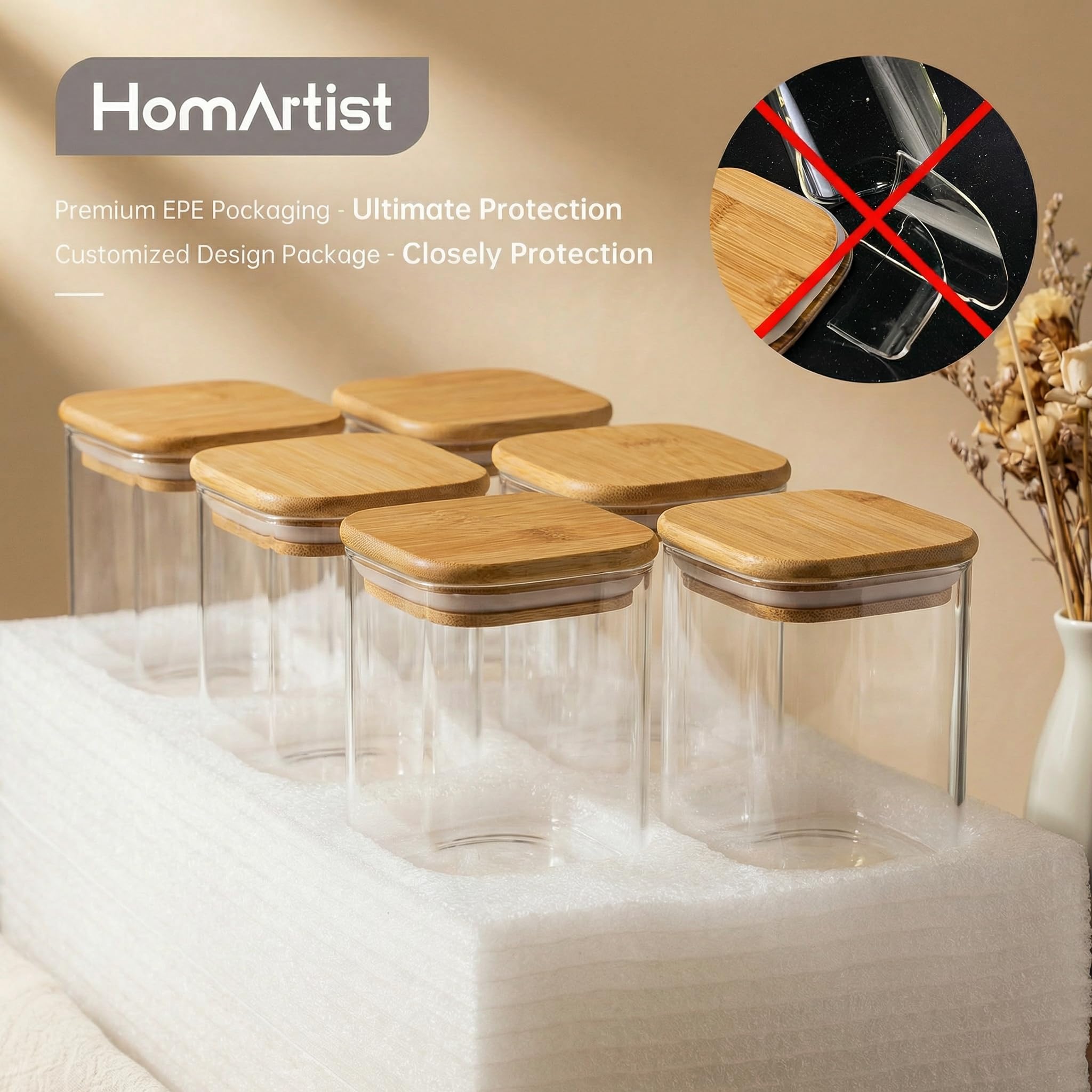 HomArtist bocaux dans garde-manger organisé apportant visibilité et style