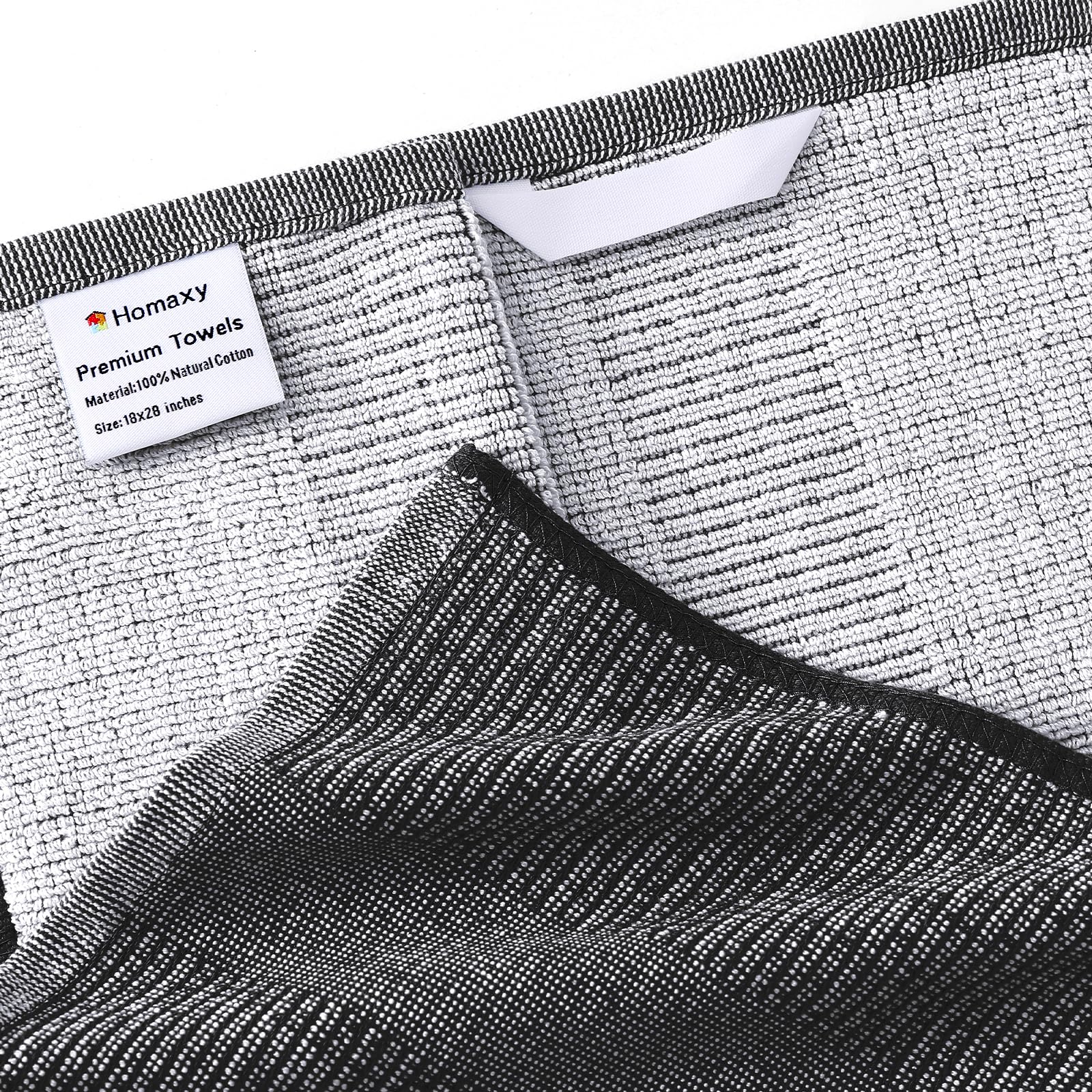 Homaxy gros plan sur texture coton 380 GSM, absorption renforcée visible