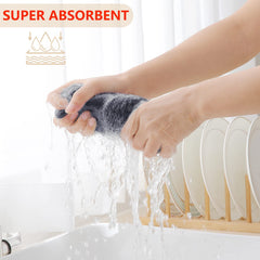 Homaxy torchons pliés ensemble affichant couleur gris foncé et rangement pratique