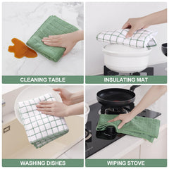 Homaxy serviette en usage pour vaisselle montrant une absorption rapide