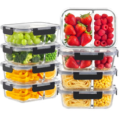 HOMBERKING face avant des boîtes repas en verre montrant étanchéité et design pratique