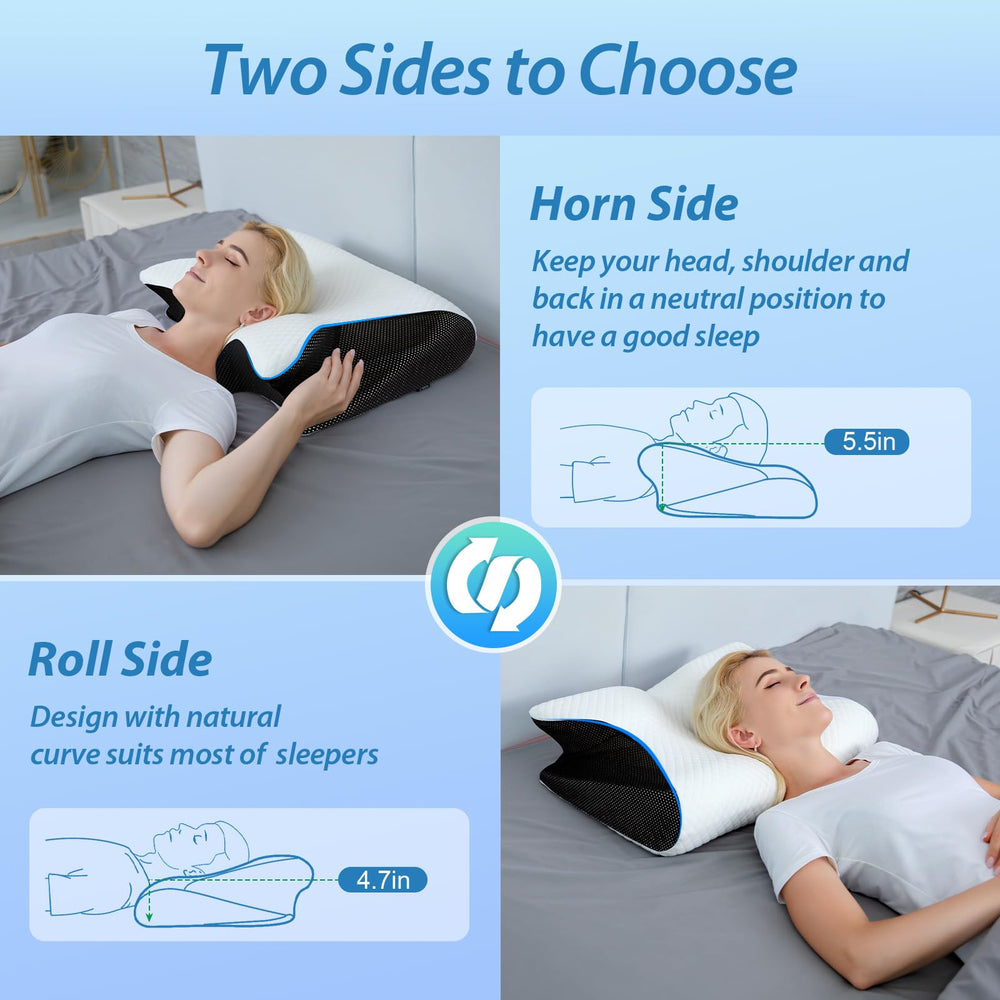 HOMCA oreiller comparaison taille montrant dimensions et ajustement pratique