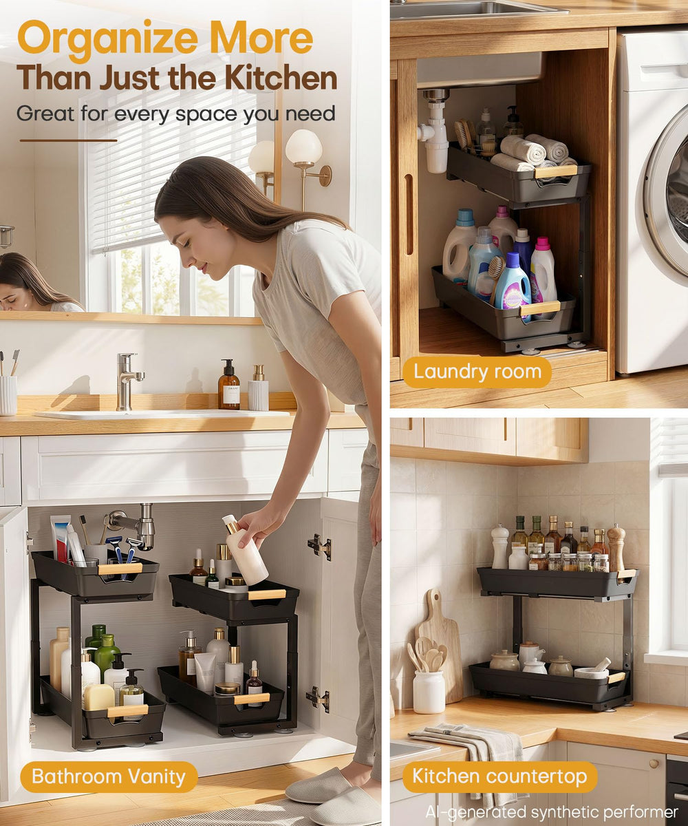 Homde panier inférieur chargé démontrant capacité de rangement