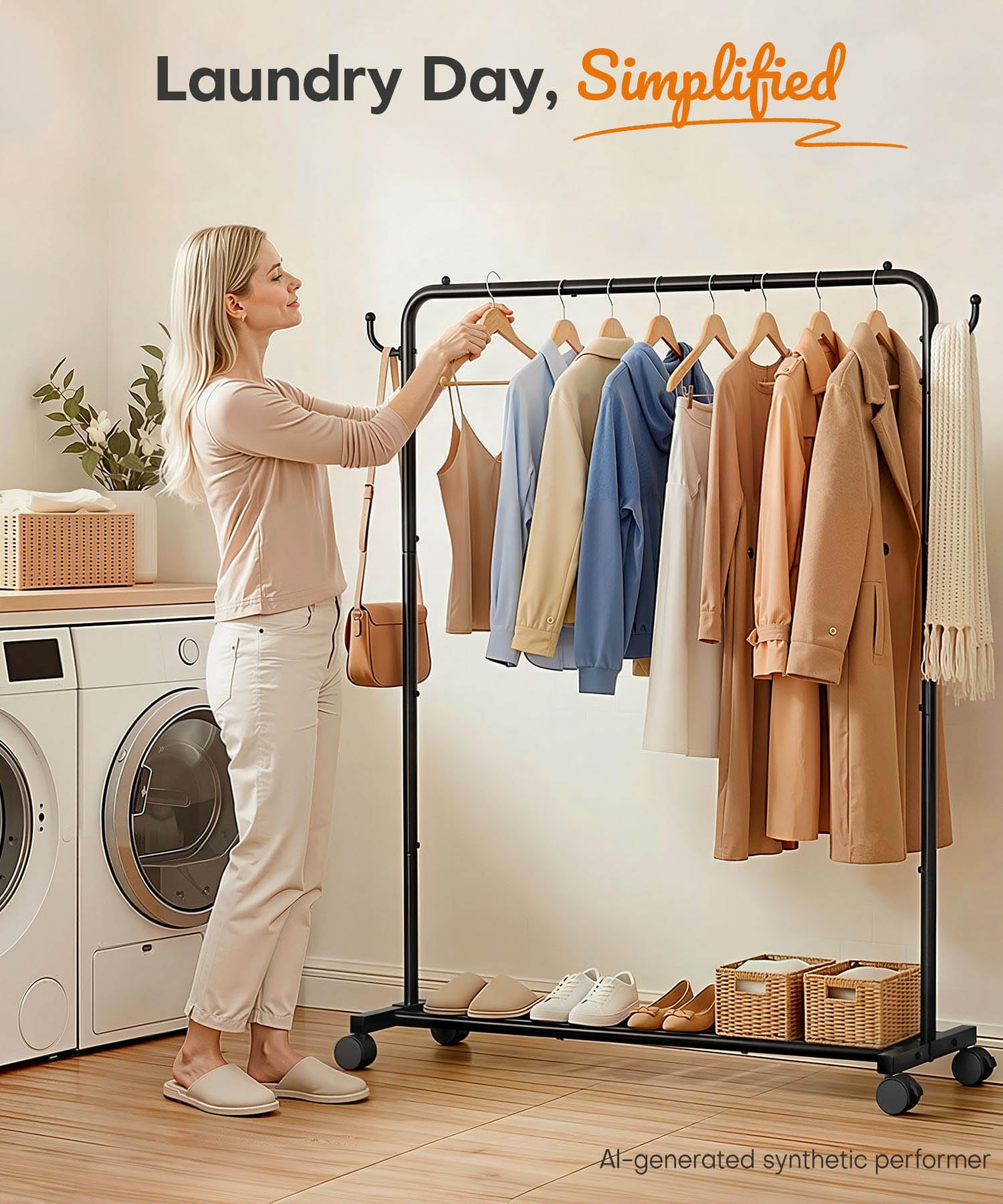 Homde présentoir boutique démontrant esthétique neutre pour vitrines