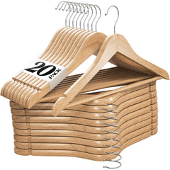 HOME IT cintre en bois vue avant élégant et solide pour organiser le placard