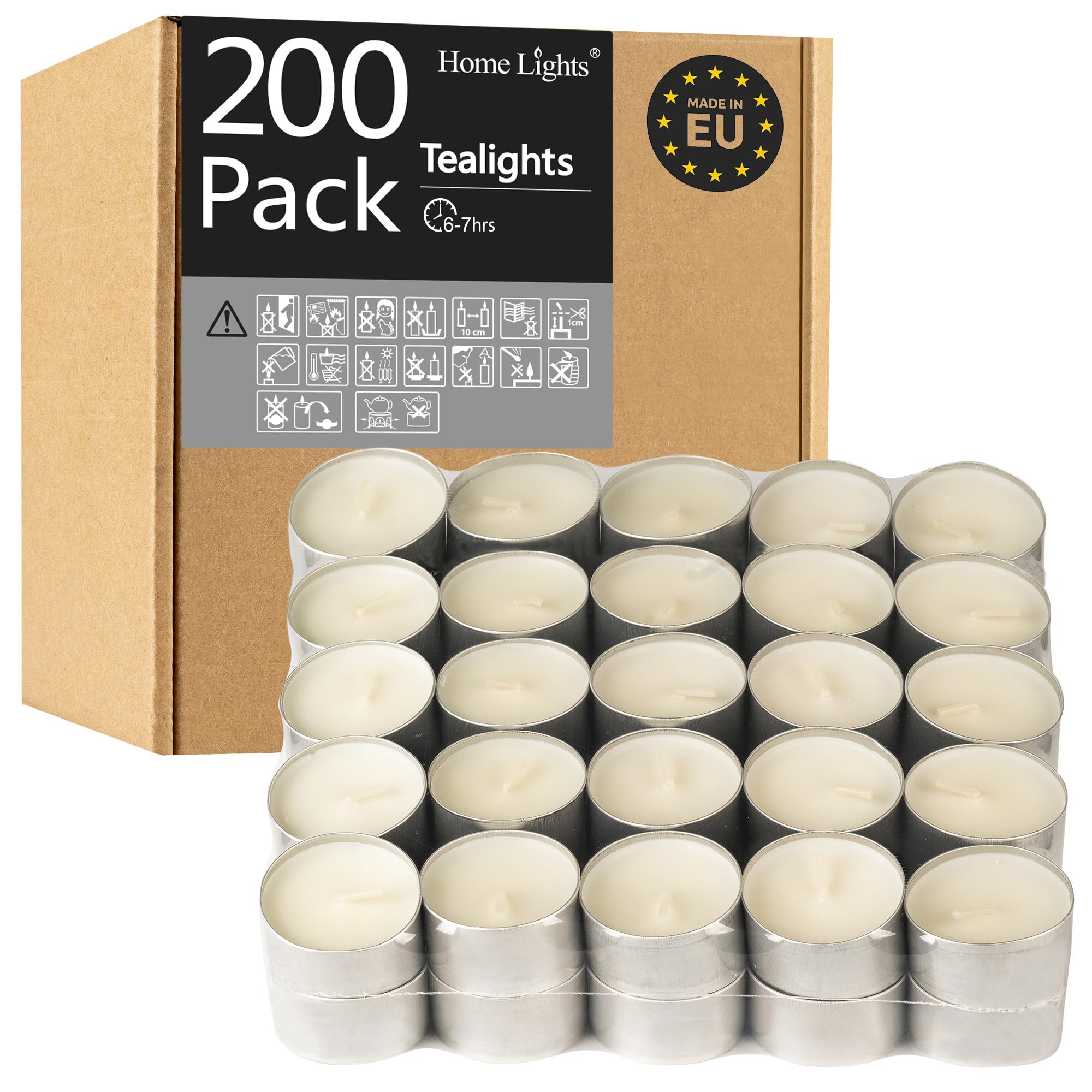 Home Lights face avant de l’emballage montrant le lot de 200, pratique