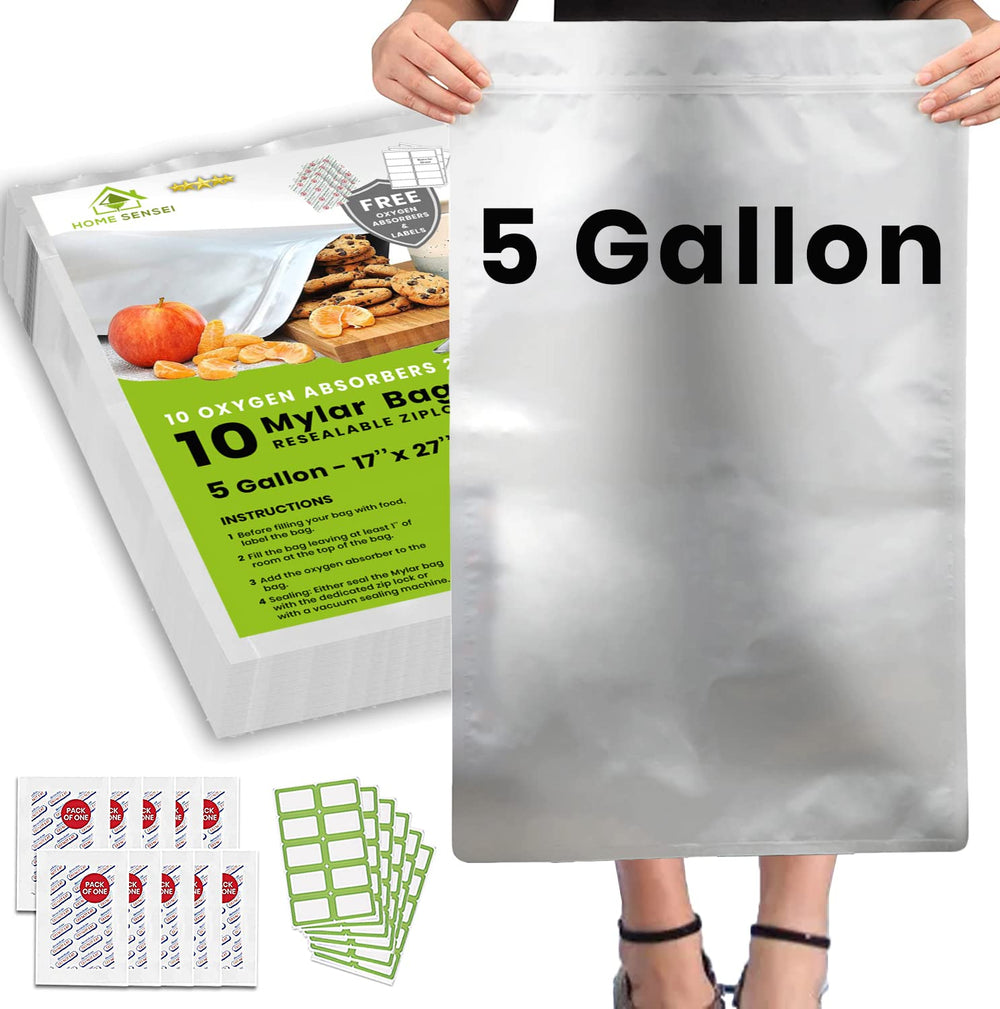 Home Sensei sac Mylar face avant montrant taille et protection