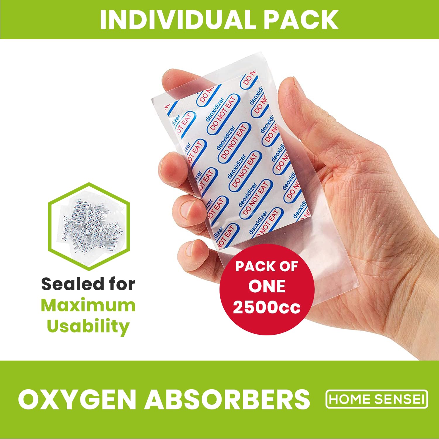 Home Sensei sacs avec absorbeurs 2500cc pour conservation efficace
