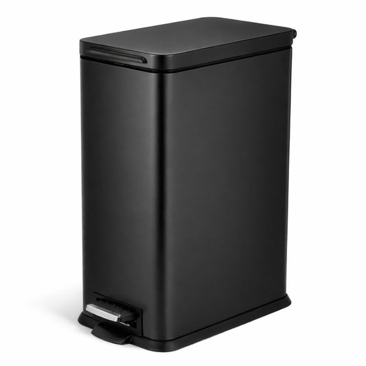 Home Zone Living poubelle face avant noir mat, design gain de place