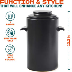 HomeBuddy pilon en acacia, outil ergonomique pour tasser rapidement le chou