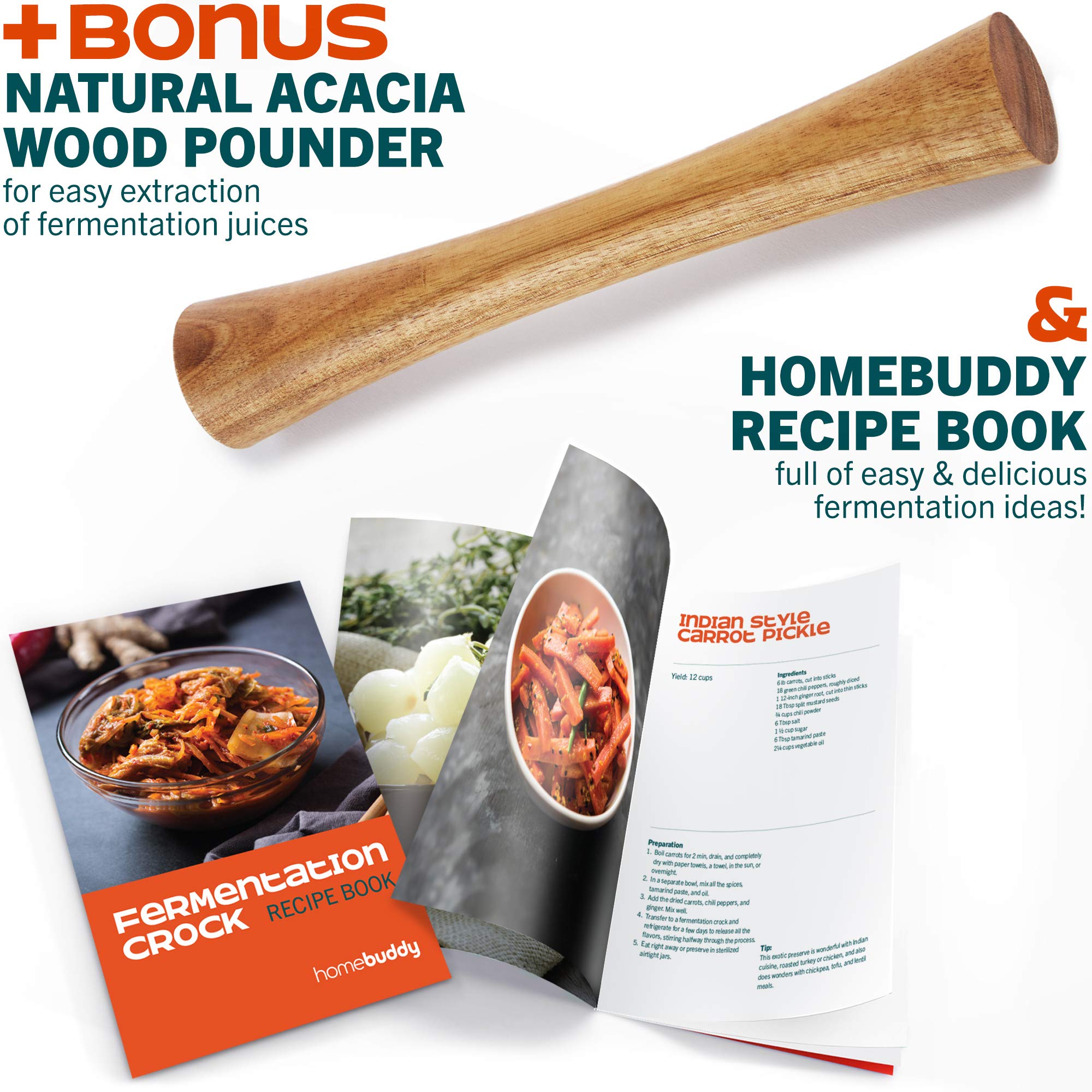 HomeBuddy pot en action avec choucroute, résultat fermenté homogène et sûr