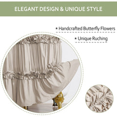 Homechoice Decor gros plan volants en cascade pour texture décorative