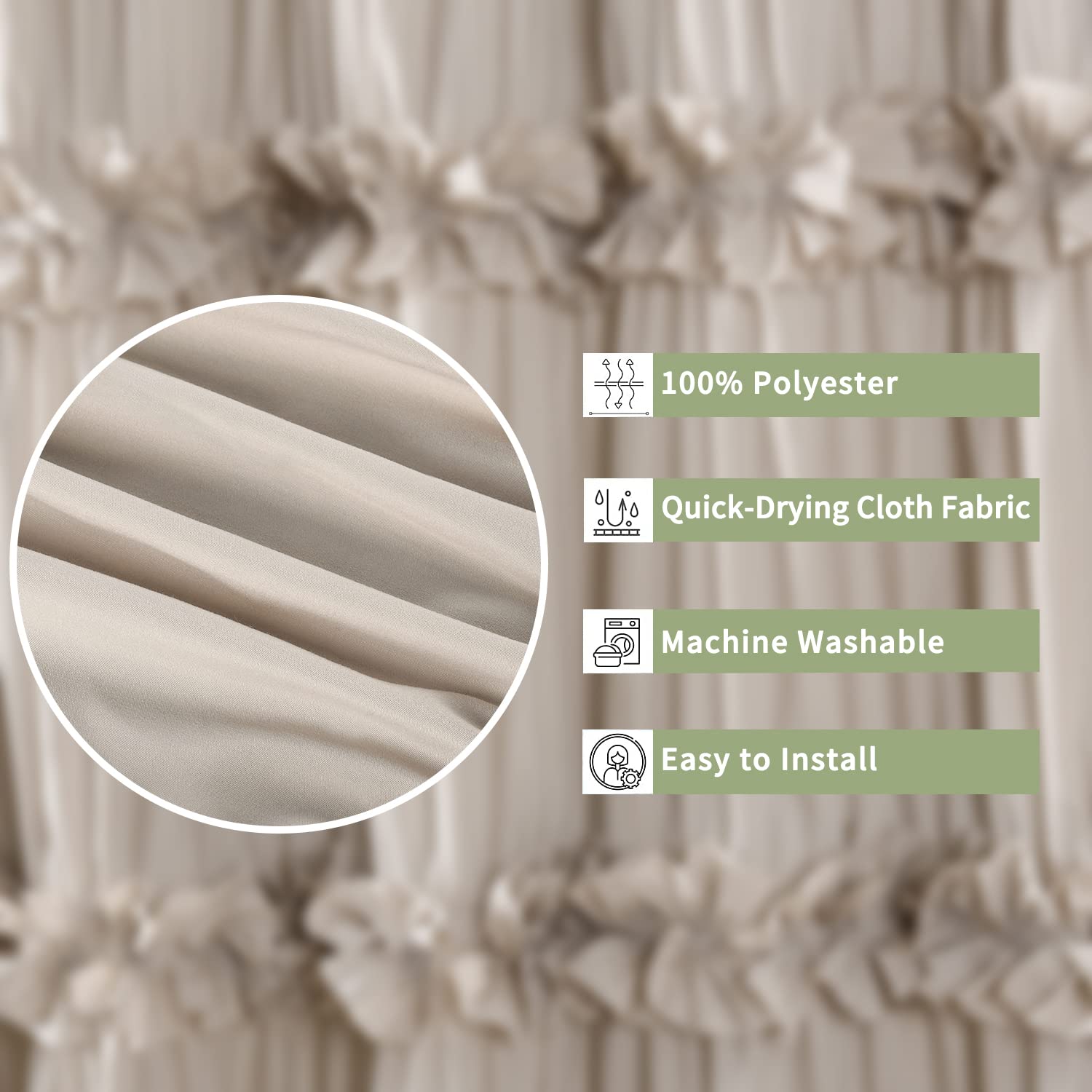 Homechoice Decor texture du tissu montrant opacité et facilité d'entretien