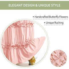 Homechoice Decor gros plan sur volants en cascade, texture décorative