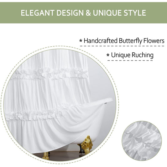 Homechoice Decor gros plan sur les volants ruchés révélant la texture raffinée