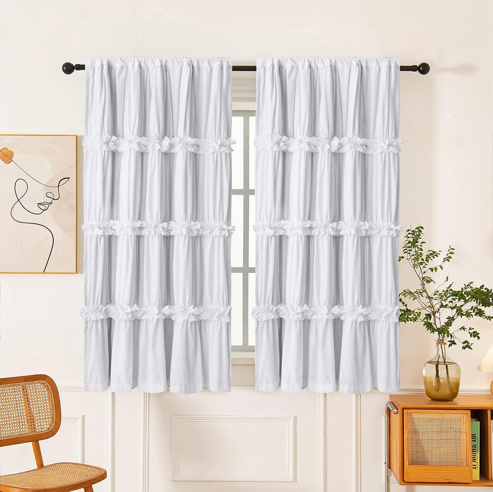 Homechoice Decor vue frontale des rideaux, aspect décoratif et occultation