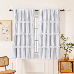 Homechoice Decor vue frontale des rideaux, aspect décoratif et occultation