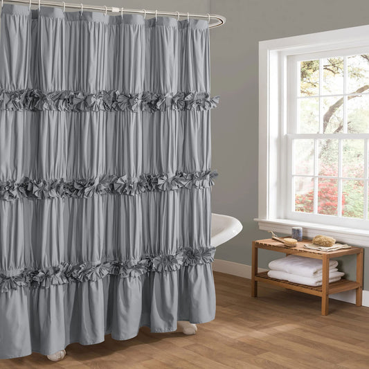 Homechoice Decor rideau de douche face montrant le design élégant et l'intimité