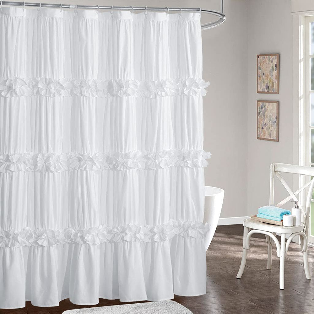 Homechoice Decor face avant du rideau blanc montrant l'élégance décorative et l'intimité