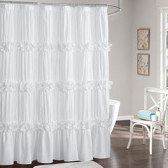 Homechoice Decor face avant du rideau blanc montrant l'élégance décorative et l'intimité