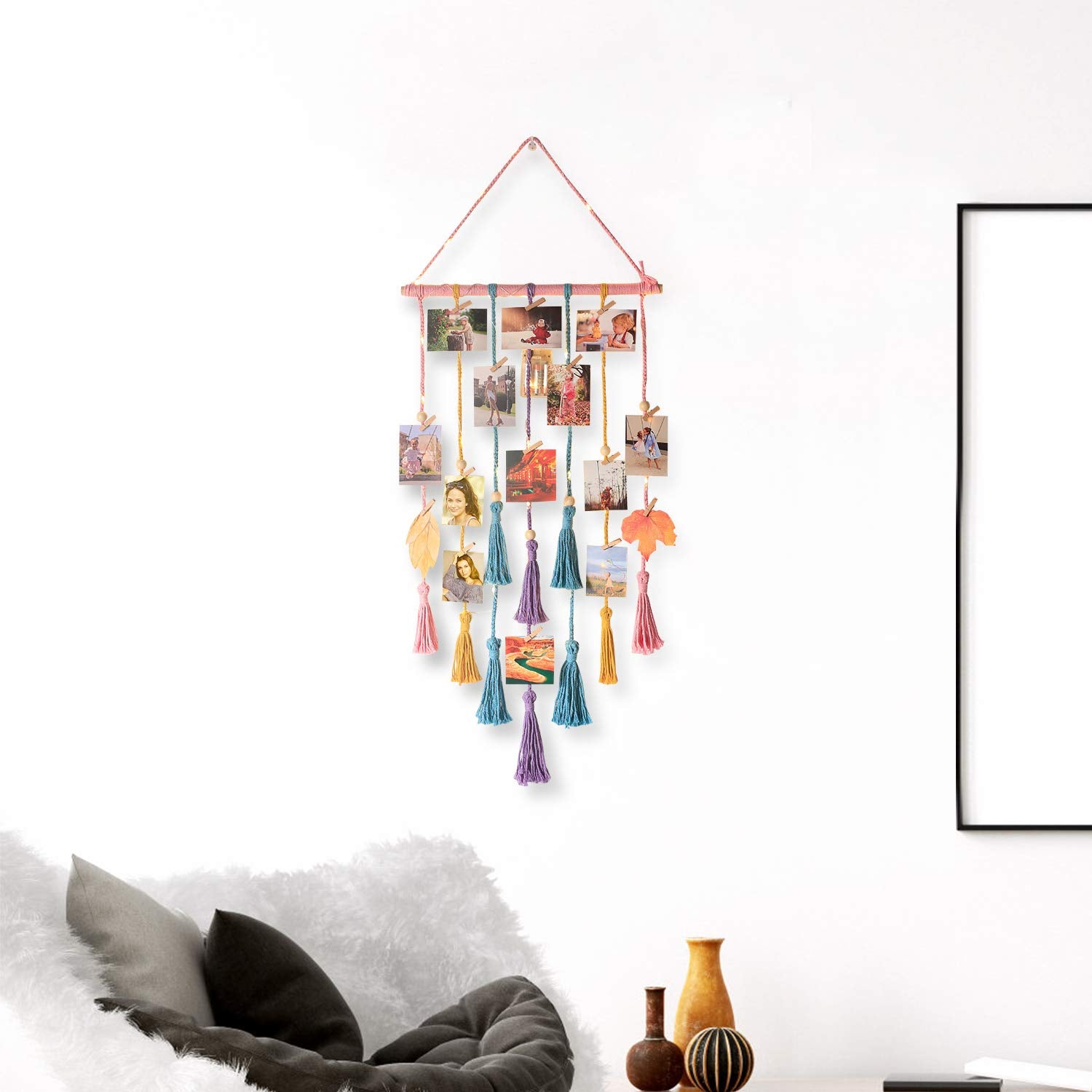 Homecor guirlande LED allumée avec télécommande, crée une lumière douce