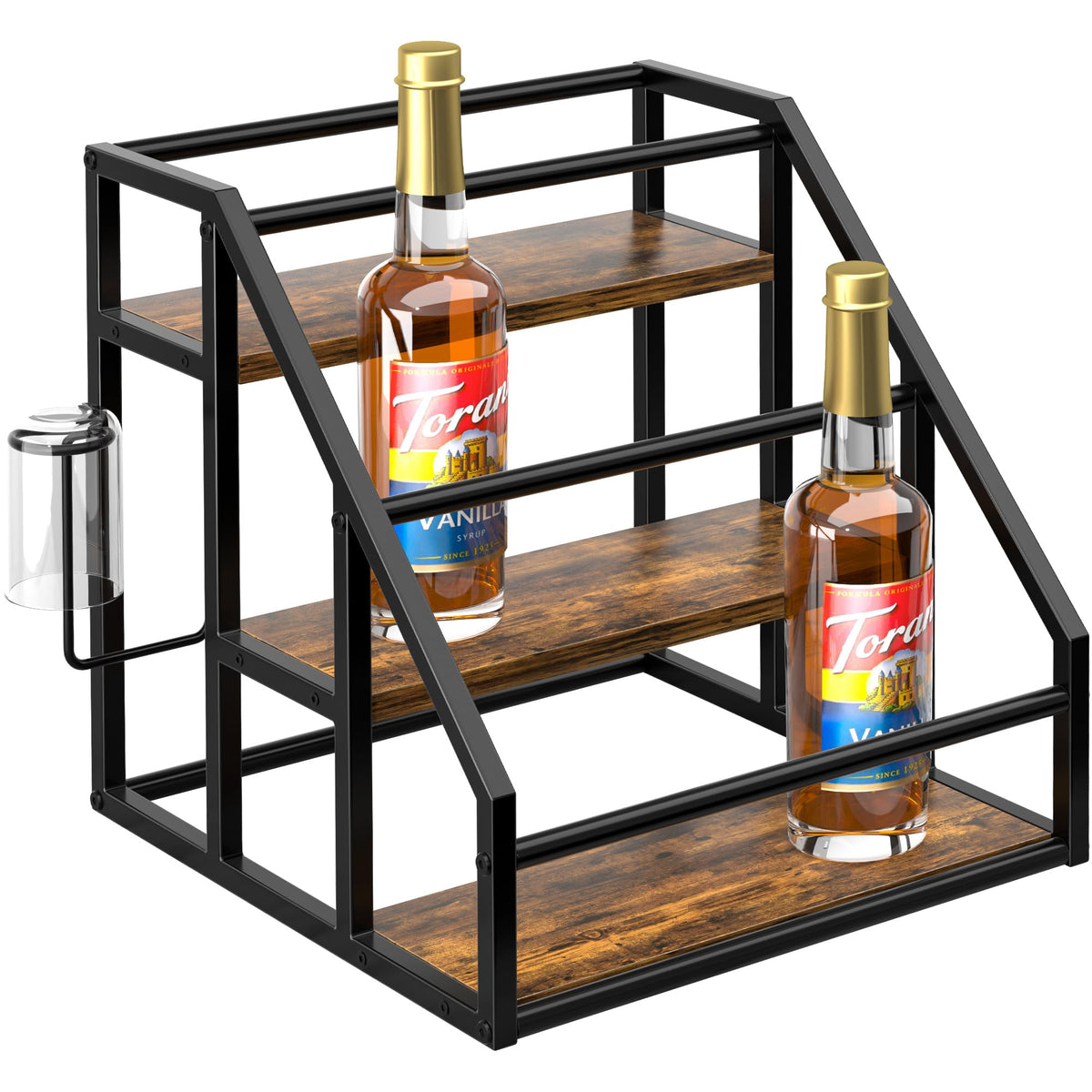 Homedawn vue avant du porte-sirop sur comptoir, organise l'espace rapidement