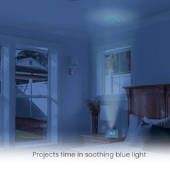 Homedics projection d'heure bleue sur plafond pour lecture nocturne facile