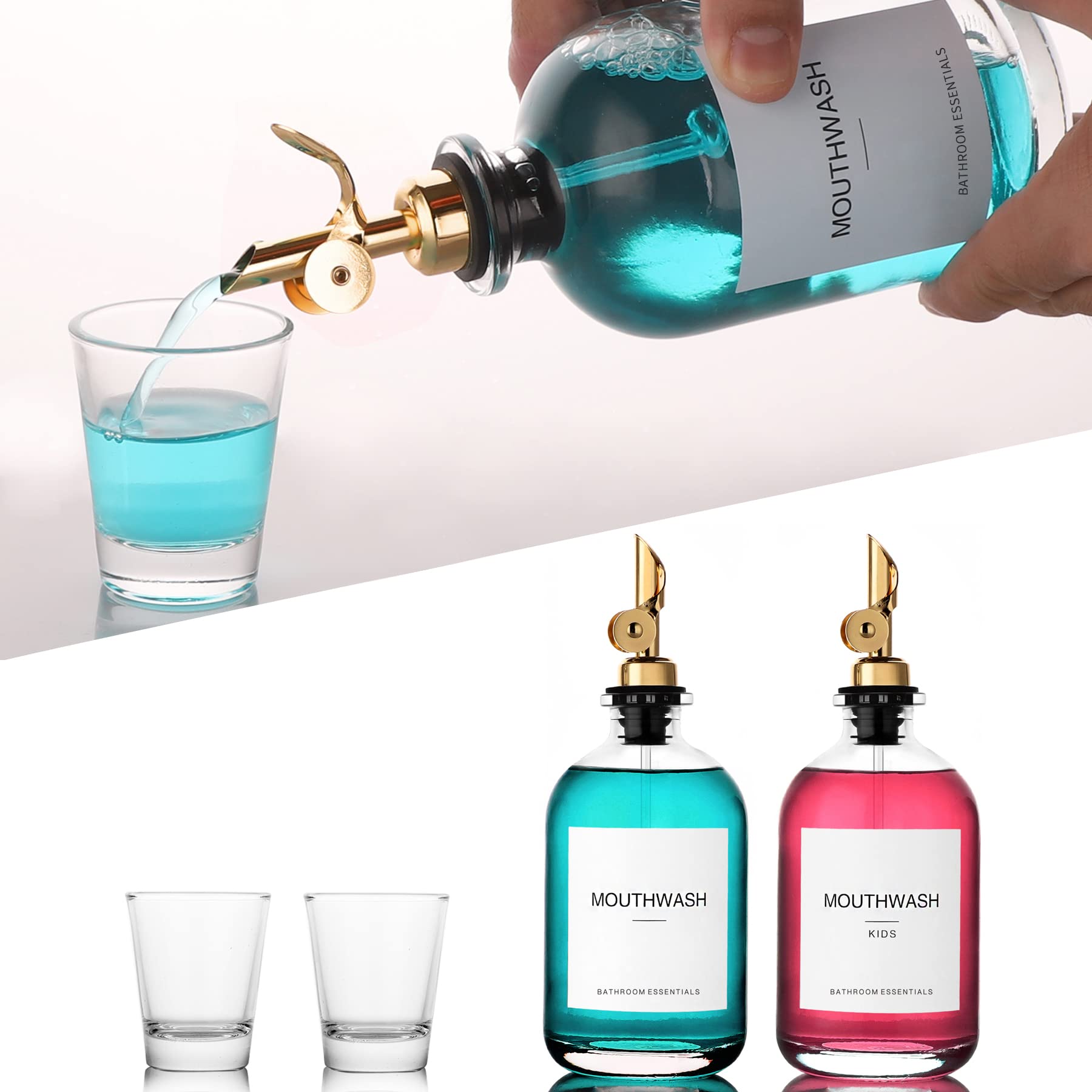HomeFeel étiquettes minimalistes disposées pour identifier et protéger du liquide