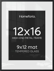 Homeforia cadre 12x16 noir mat face avant mettant en valeur une photo nette