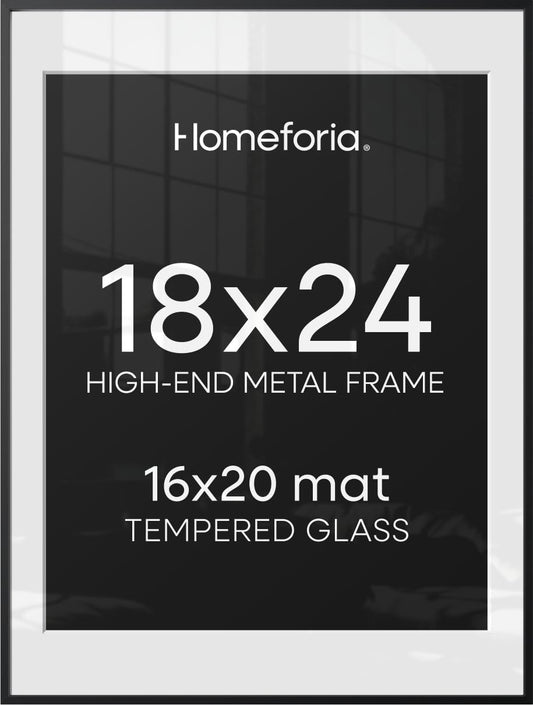 Homeforia cadre 18x24 face montrant finition noire mate et élégance