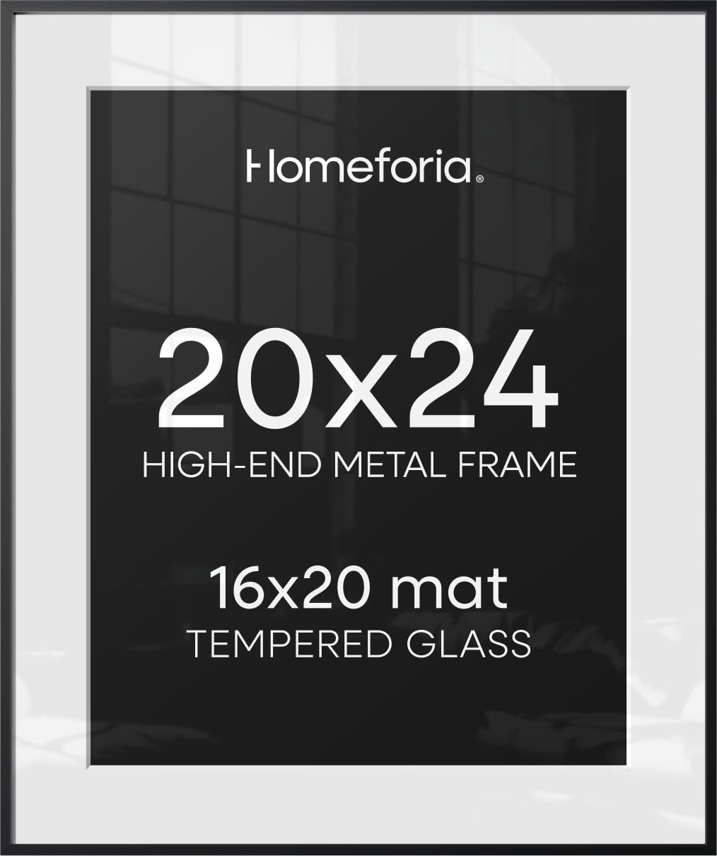 Homeforia cadre 20x24 face avant montrant finition noire mate et élégance