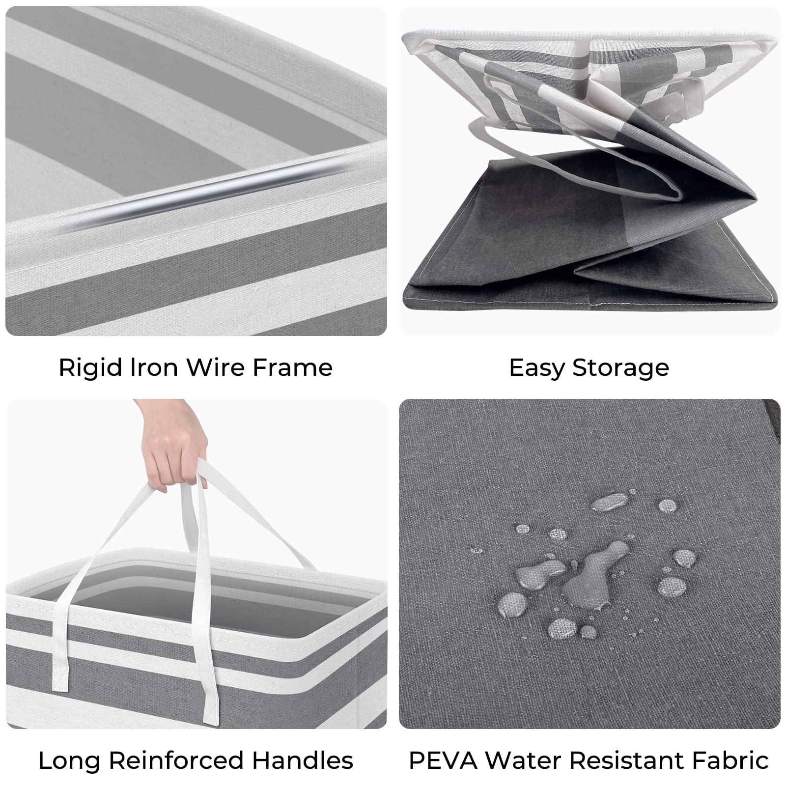 HomeHacks gros plan tissu coton-lin durable pour un rangement soigné