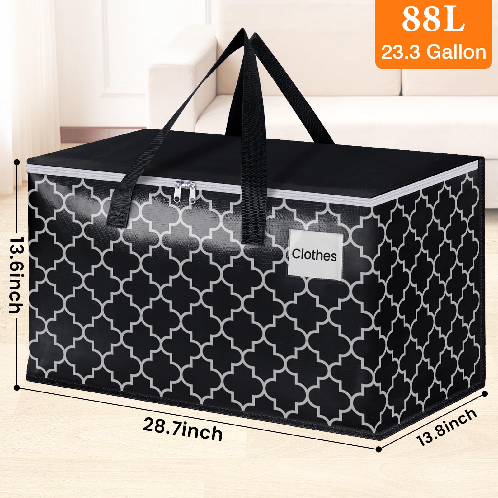 HomeHacks sac ouvert 27 pouces montrant accès rapide au contenu