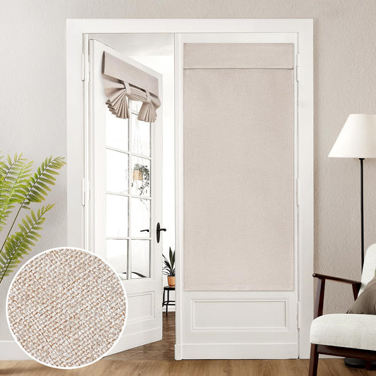 HOMEIDEAS rideau porte-fenêtre face occultation totale et finition élégante