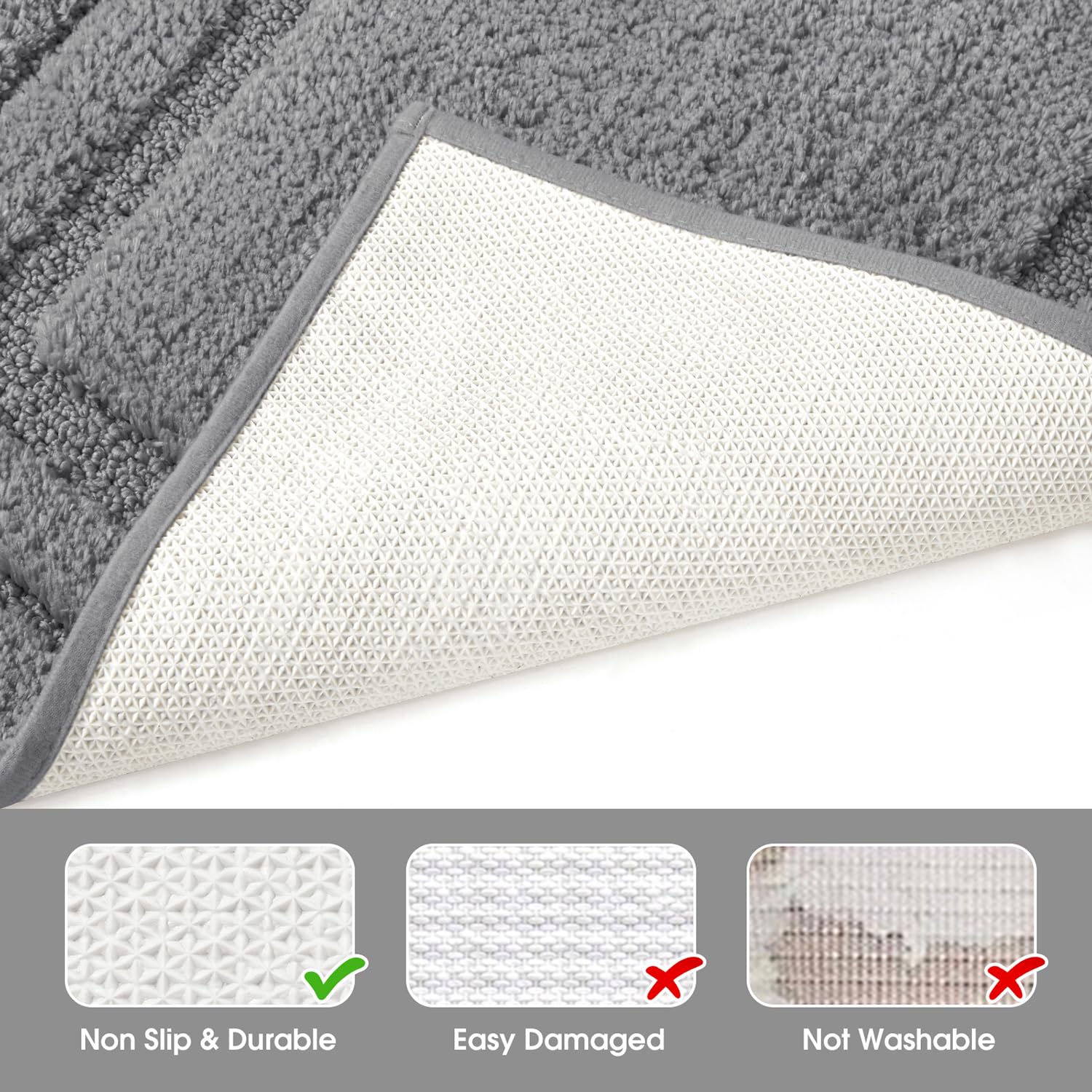 HOMEIDEAS tapis placé devant douche qui garde le sol sec