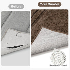 HOMEIDEAS gros plan sur microfibre montrant douceur et absorption