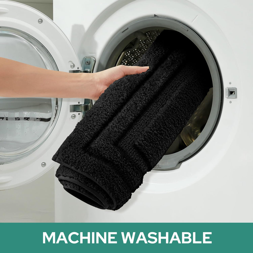 HOMEIDEAS tapis dans machine illustrant lavage facile et entretien