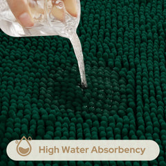 HOMEIDEAS tapis placé devant douche absorbant l'eau pour un sol plus sec