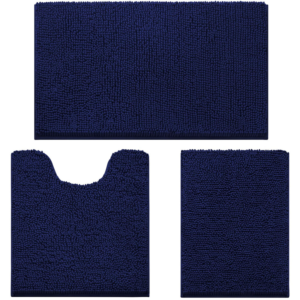 HOMEIDEAS tapis de face bleu marine montrant design et couleur, apporte élégance