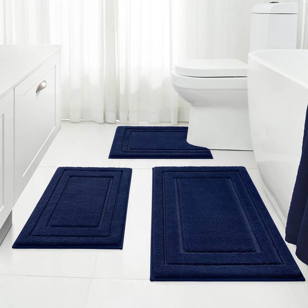 HOMEIDEAS tapis devant baignoire bleu marine apportant confort et absorption