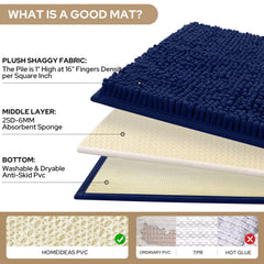 HOMEIDEAS tapis en usage devant douche sécurise sortie et absorbe eau
