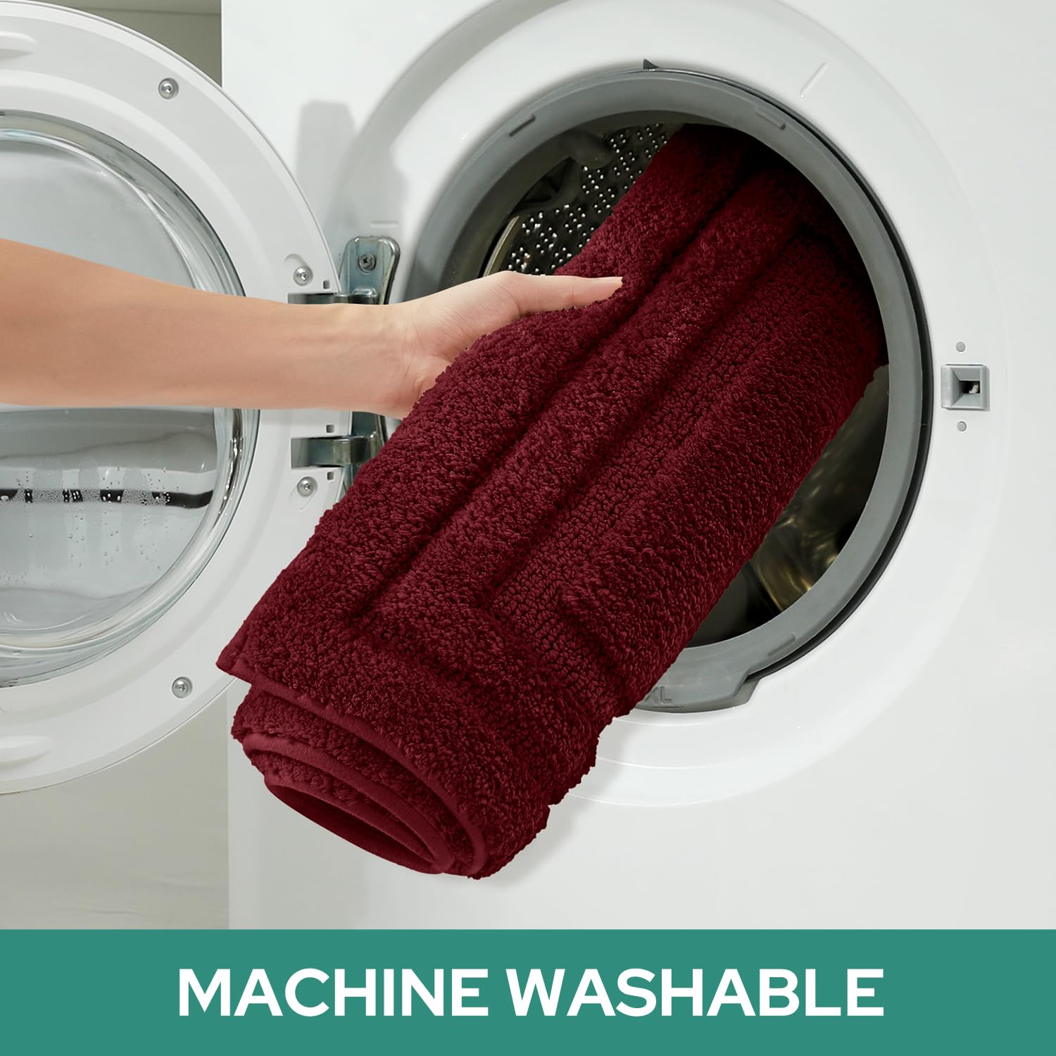 HOMEIDEAS tapis dans machine à laver, entretien facile et résistant