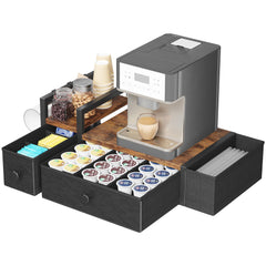 Homeiju vue avant sur comptoir brun optimisant espace café