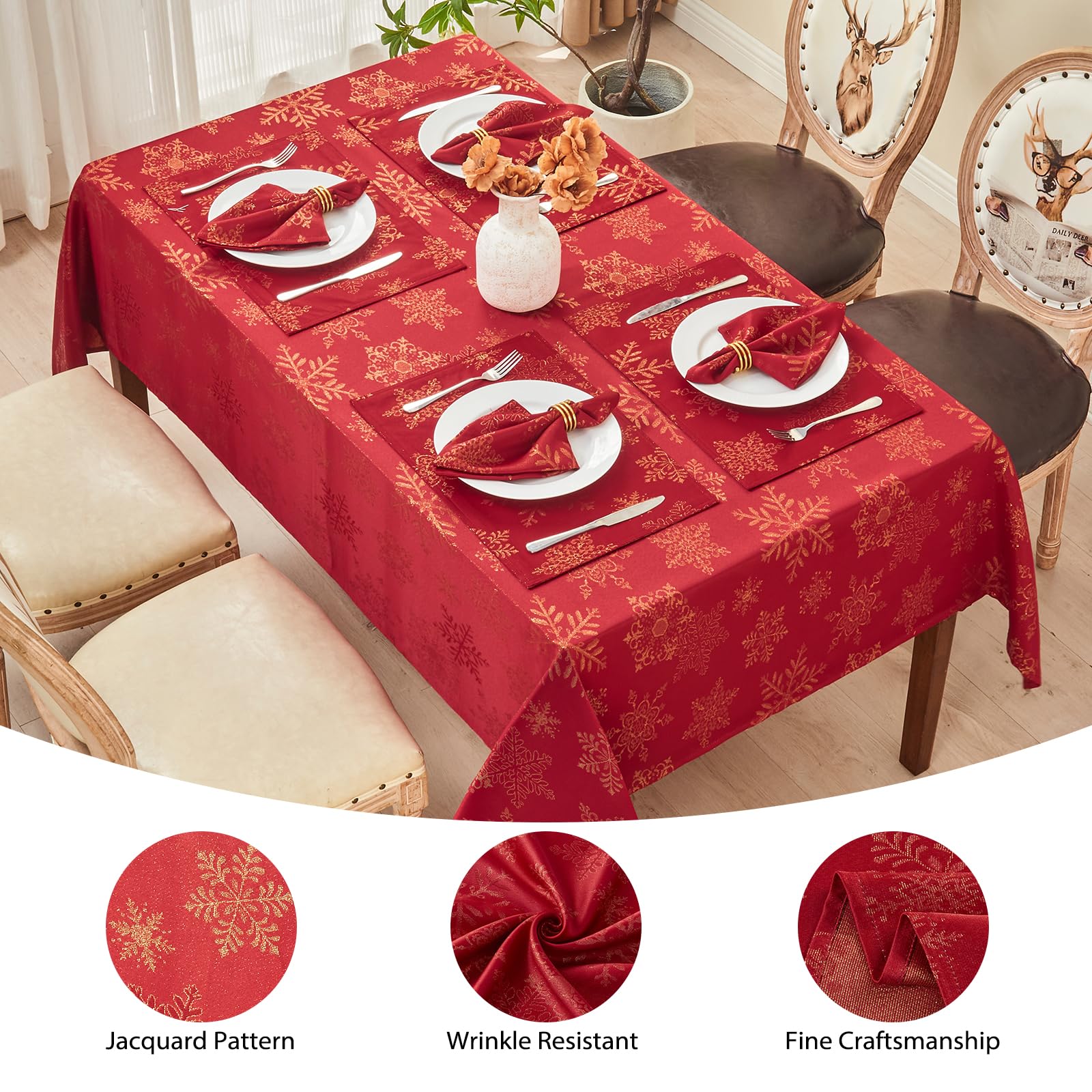 HomeJoy nappe en situation sur table de Noël illuminant la pièce